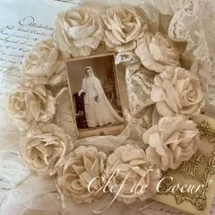 花模様の金属製ナプキンリング　アンティーク　シルバー　オルモル　グローブドマリエ 花模様の金属製ナプキンリング アンティーク シルバー オルモル