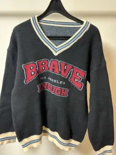 に*様 BRAVE ブラック Vネック セーター
