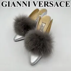 GIANNI VERSACE ミュールサンダル パンプス ヒール ファー付きのサムネイル