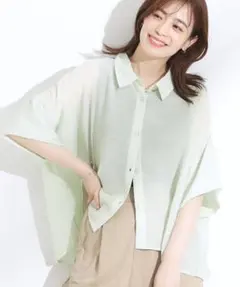 シアー半袖シャツ