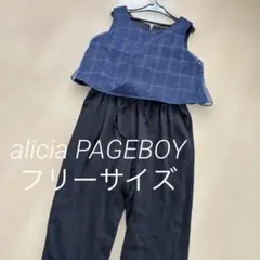 alicia PAGEBOY チェック柄サロペット　オールインワン　セットアップ