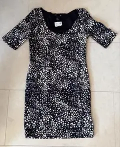 H&M BASIC モノトーン ドット柄 チュニック Sのサムネイル
