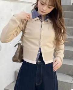 RAY CASSIN シャツレイヤードカーディガン