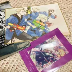 特 刀剣乱舞 花丸 月ノ巻 2週目入場者特典 色紙風かあど 水鉄砲青組