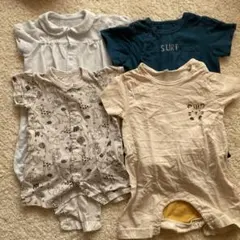 男の子　ベビー ロンパースセット 半袖