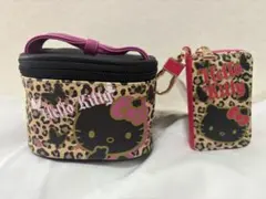 ☺*️様 ハローキティ ヒョウ柄 ミニミニバニティポーチ＆スマートキーケース セ