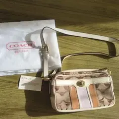 COACH ショルダーバッグ ベージュ/ピンク/ブラウン