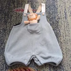 ライトブルー オーバーオール(80)