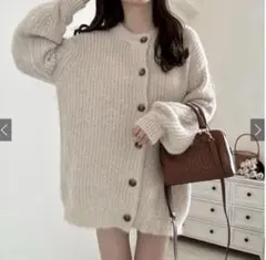 GRLウール混ニットロングカーディガン[an1284]