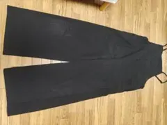 とろみ素材 Mサイズ　スクエアネック サロペット evernavy