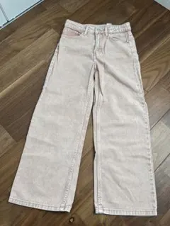 H&M ピンク ワイドパンツ 130