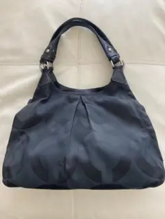 Coachブラック ショルダーバッグ ナイロン レザー