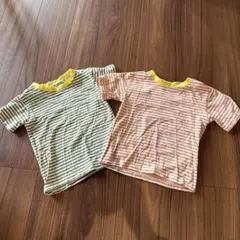 ボーダー柄半袖Tシャツ 2枚セット100サイズ