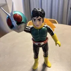 無版権 3本アンテナ 仮面ライダー ソフビ フィギュア 当時物 旧