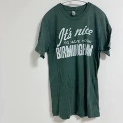 BIRMINGHAM メッセージ Tシャツ ダークグリーン
