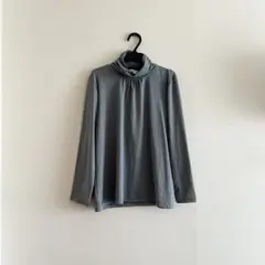 長袖　ブルー　古着　カットソー