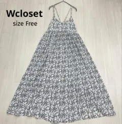 ◆ Wcloset ダブルクローゼット　小花柄　プリーツ　キャミ　ワンピース