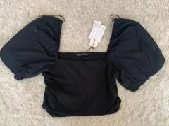 夏物最終】ZARA タグ付き パフスリーブ トップス ホワイト S - メルカリ