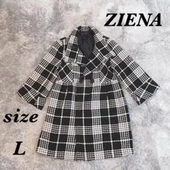 ZIENA (L) ツイードチェックコート 七分袖 裏地付 カジュアルのサムネイル