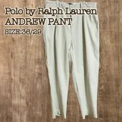 90s ラルフローレン ポロチノ アンドリュー オフホワイト ツータック 36