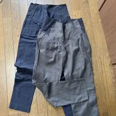 2セットマタニティ ストライプパンツ Mサイズ
