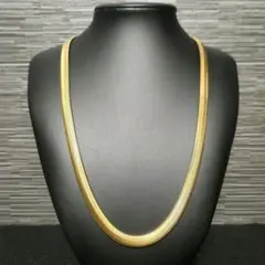 スネークチェーン　ネックレス　8ｍｍ60ｃｍ　ステンレス　ゴールド18kgp