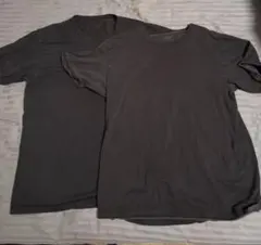 ユニクロ　エアリズムコットン　クルーネックTシャツ半袖　M 2枚セット　ブラック