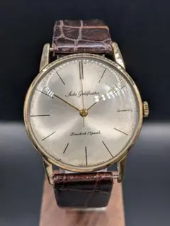 良品！SEIKO GOLD FEATHER25石 OH済　14K　高級ベルト装着