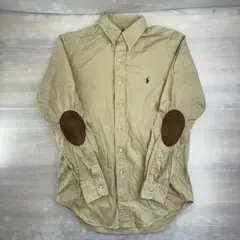 $ Ralph Lauren 長袖シャツ S ベージュ 肘パッチ