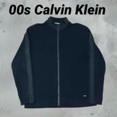 00s Calvin Klein ブラック　フルジップ　ジャージ　Lサイズ