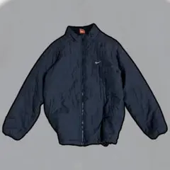 00s NIKE 中綿ジャケット XL ブラック ナイキ 刺繍ロゴ ブルゾン