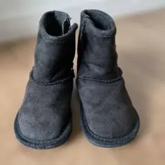 黒 スエード ジッパー付きブーツ　13.5cm