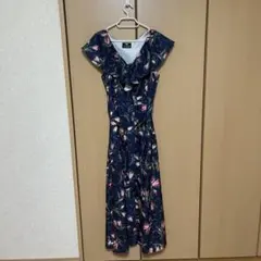 ONE & ONE フリル付きマキシワンピース