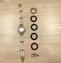 ANNE KLEIN II パール ゴールド 時計のサムネイル