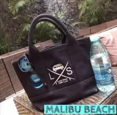磯の浦で人気！LUSSO　SURF　ミニトートバッグ　ブラック　送料無料