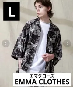 EMMA CLOTHES 花柄 オープンカラーシャツ Lのサムネイル