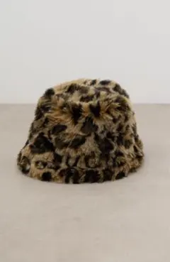 【新品タグ付】AZUL BY MOUSSYレオパード 豹柄シャギーバケットハット