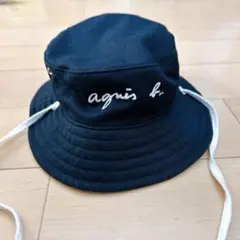 アニエスベー リバーシブルバケットハット サイズ2 子供　ベビー　帽子　紐付き