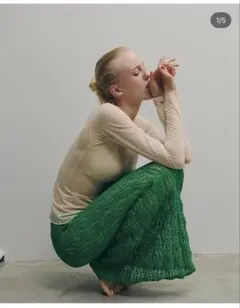 NICENICE MOMENT LACE KNIT SK グリーン スカートのみのサムネイル