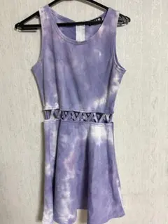タイダイ柄 ノースリーブミニワンピース