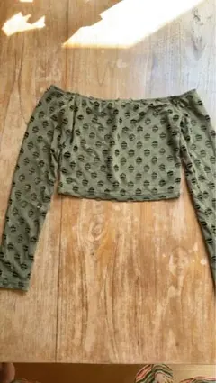 SHEIN シーイン　メッシュ　トップス　カーキ　ダンス　衣装