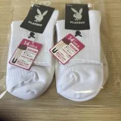 PLAYBOY ホワイトソックス 4足セット 14cm丈 23〜25センチのサムネイル