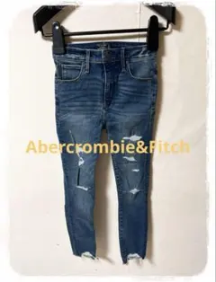 ☘️P1☘Abercrombie&Fitch ダメージ ストレッチ スキニーデニム