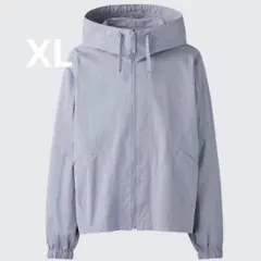 UNIQLO U ユニクロU フーデッドブルゾン 05グレー XLサイズ