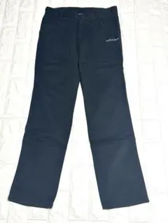 【美品】adidasゴルフパンツ レディースS相当 黒 裾柄 細身