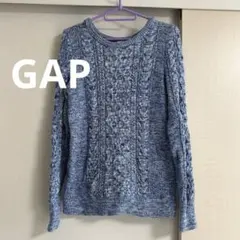 《美品》GAP ケーブルニットセーター S ブルーのサムネイル