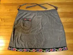 【Hotman】alpaloh シェニール ハウスエプロン グレー タオル地のサムネイル