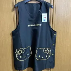 HELLO KITTY 黒エプロン M-L
