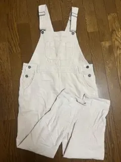 オーバーオール サロペット コーデュロイ アイボリー L