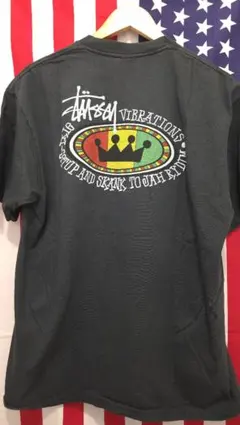 Stüssy Vibrations Tシャツ 黒 XL